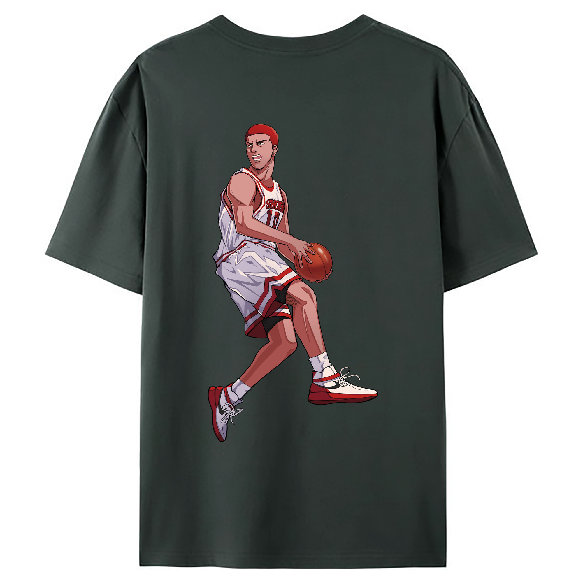 （画像用） SLAM DUNK／スラムダンク 綿100％ メンズ半袖Tシャツ（バックプリント） 通気性